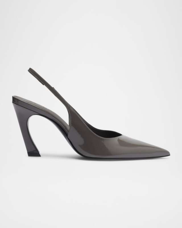 Lexi Shiny Leather Slingback Pumps